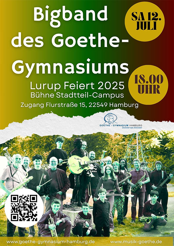 Plakat Bigbandkonzert vom Goethe-Gymnasium auf Luruper Stadtteilfest