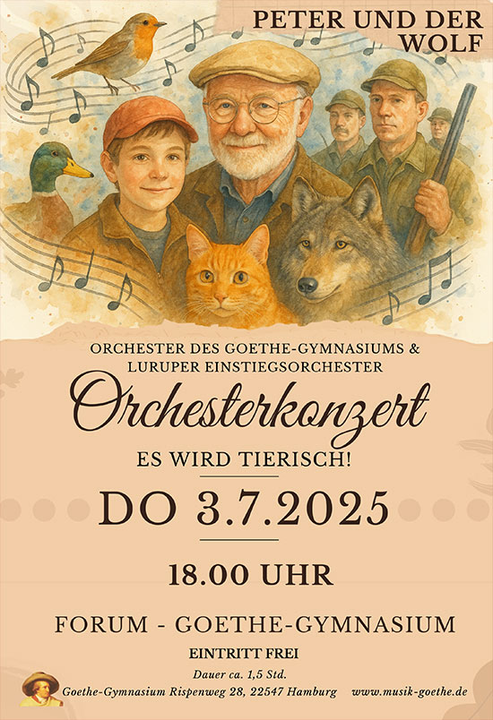 Plakat Orchesterkonzert Goethe-Gymnasium