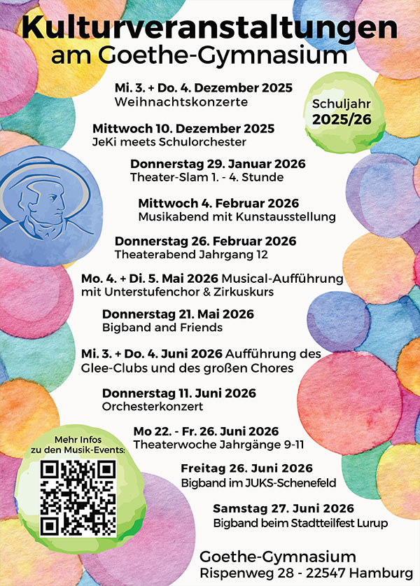 Poster Konzerte Musik Goethe 2025