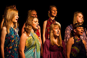 Chor und Orchester des Goethe-Gymnasiums unter Leitung von Astrid Demattia