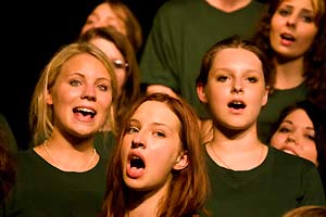 Chor und Orchester des Goethe-Gymnasiums unter Leitung von Astrid Demattia