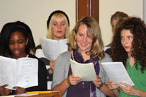 Chorreise 2009 des Goethe-Gymnasiums unter Leitung von Astrid Demattia