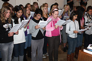 Chorreise 2009 des Goethe-Gymnasiums unter Leitung von Astrid Demattia